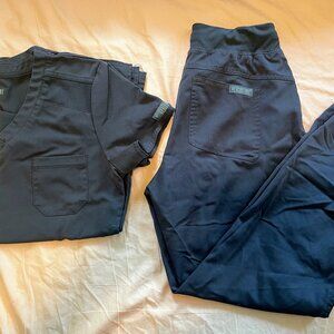 Med Couture V-Neck Scrub Top and Jogger Pants